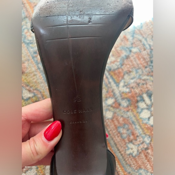 Cole Haan Black Ankle Strap Heels, Size 9 - Picture 5 of 5